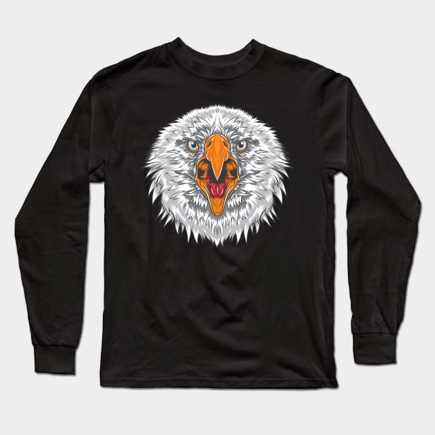 Eagle Head Long Sleeve T-Shirt by TomCage